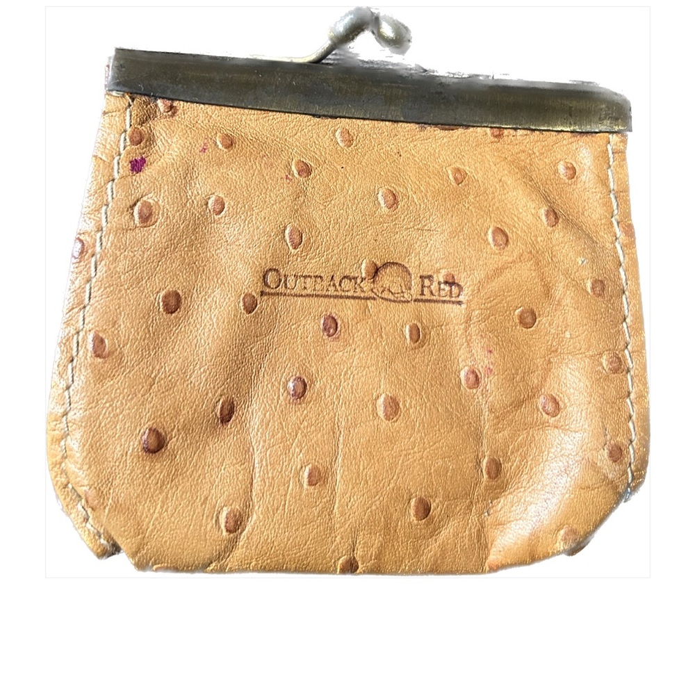 Outback red Ostrich coin wallet